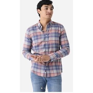 Faherty The All Time Shirt Mens Sz Med Autumn Plaid Lightweight Flannel Surf